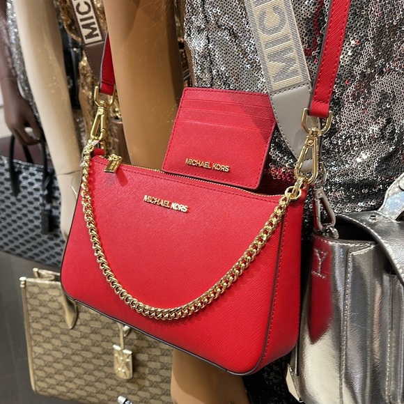 MICHAEL KORS 
Jet Set Md Crossbody XBody Shoulder Bag + Card Holder Boxed Set - Picture 15 of 16